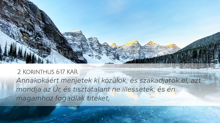 2 Korinthus 6:17 KAR Bible Verse Image