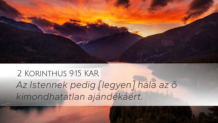 2 Korinthus 9:15 KAR Bible Verse Image