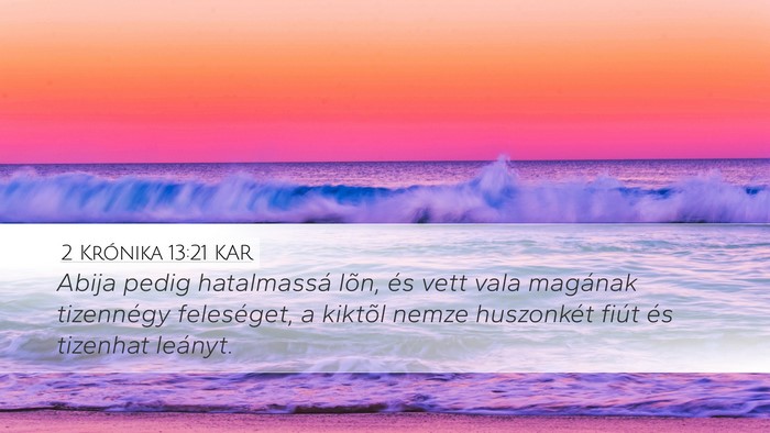 2 Krónika 13:21 KAR Bible Verse Image