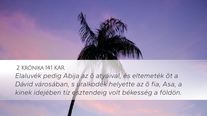 2 Krónika 14:1 KAR Bible Verse Image
