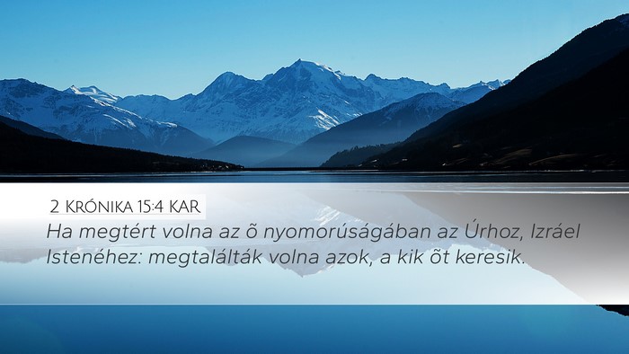 2 Krónika 15:4 KAR Bible Verse Image