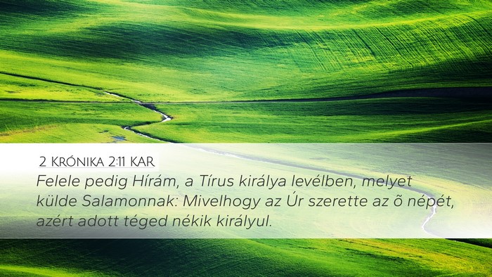 2 Krónika 2:11 KAR Bible Verse Image