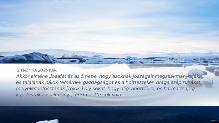 2 Krónika 20:25 KAR Bible Verse Image