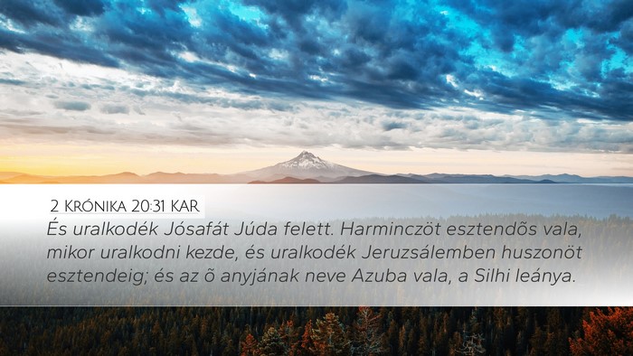 2 Krónika 20:31 KAR Bible Verse Image
