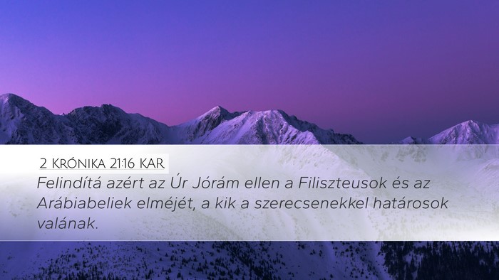 2 Krónika 21:16 KAR Bible Verse Image
