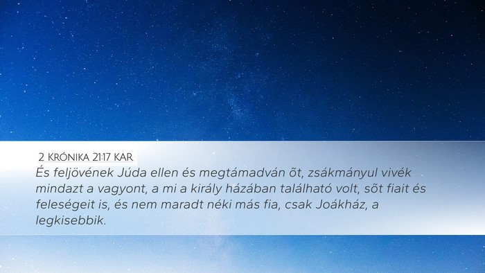 2 Krónika 21:17 KAR Bible Verse Image
