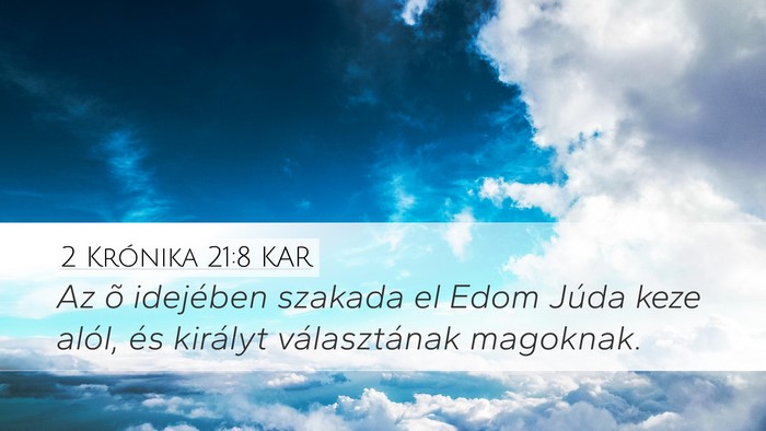 2 Krónika 21:8 KAR Bible Verse Image