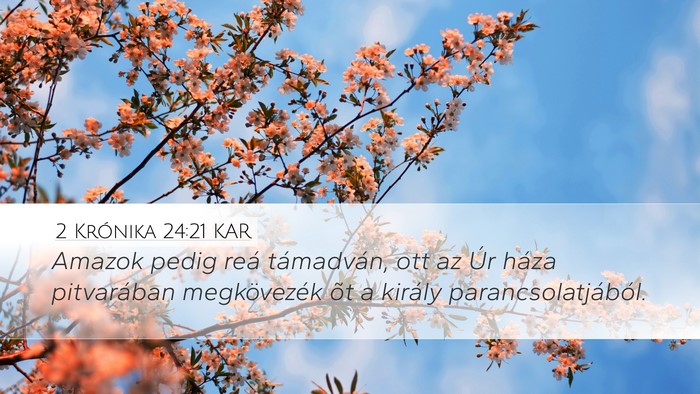 2 Krónika 24:21 KAR Bible Verse Image