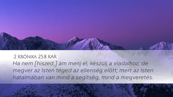 2 Krónika 25:8 KAR Bible Verse Image