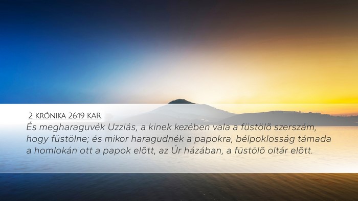 2 Krónika 26:19 KAR Bible Verse Image