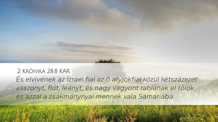 2 Krónika 28:8 KAR Bible Verse Image