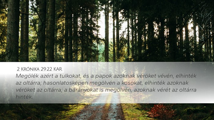 2 Krónika 29:22 KAR Bible Verse Image