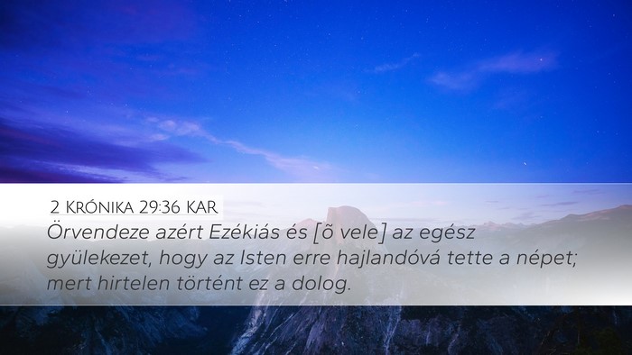 2 Krónika 29:36 KAR Bible Verse Image