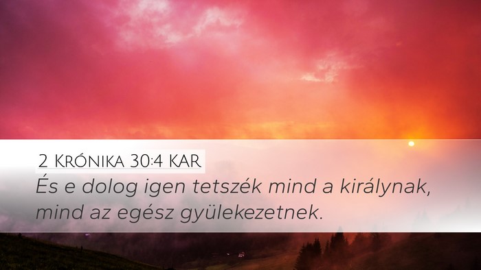2 Krónika 30:4 KAR Bible Verse Image