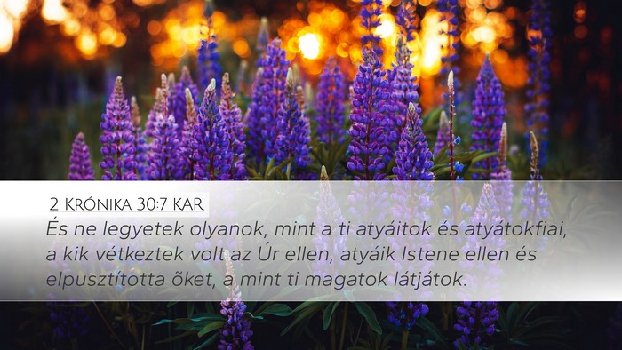 2 Krónika 30:7 KAR Bible Verse Image