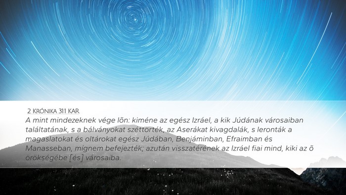 2 Krónika 31:1 KAR Bible Verse Image