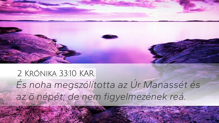 2 Krónika 33:10 KAR Bible Verse Image