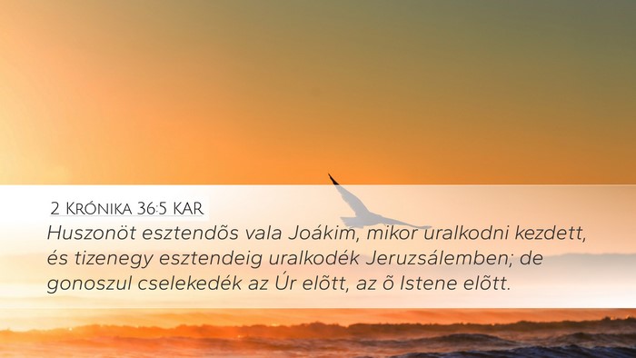2 Krónika 36:5 KAR Bible Verse Image