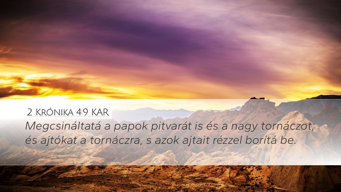 2 Krónika 4:9 KAR Bible Verse Image