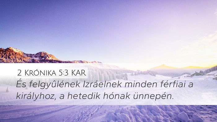 2 Krónika 5:3 KAR Bible Verse Image