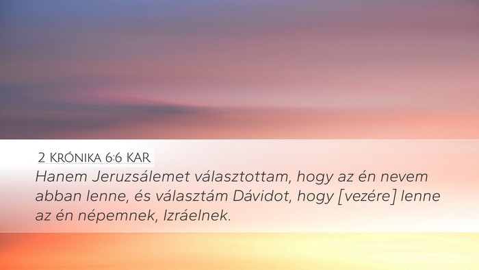 2 Krónika 6:6 KAR Bible Verse Image