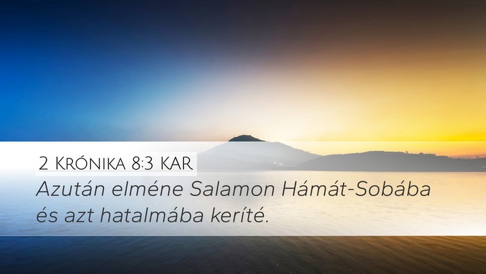 2 Krónika 8:3 KAR Bible Verse Image