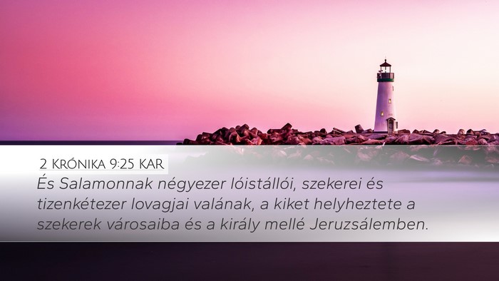 2 Krónika 9:25 KAR Bible Verse Image