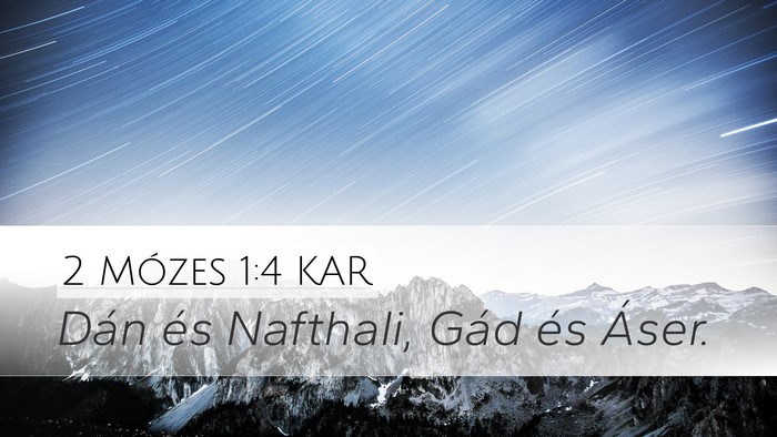 2 Mózes 1:4 KAR Desktop Wallpaper - Dán és Nafthali, Gád és - Desktop Bible Verse Wallpaper