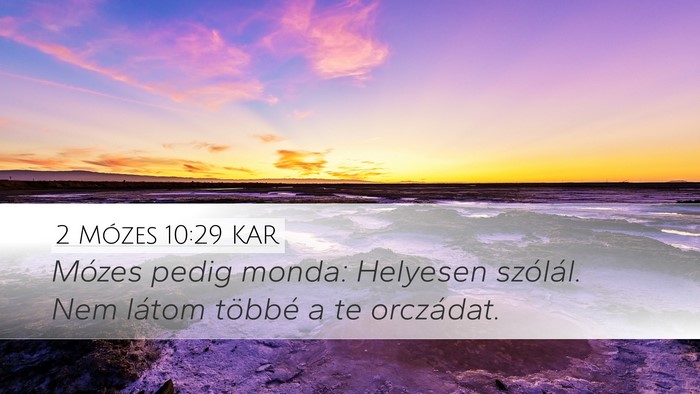 2 Mózes 10:29 KAR Bible Verse Image