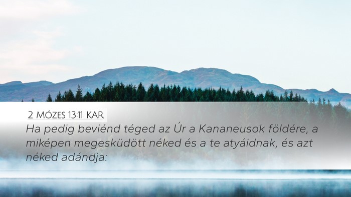 2 Mózes 13:11 KAR Desktop Wallpaper - Ha pedig beviénd téged az Úr a Kananeusok - Desktop Bible Verse Wallpaper