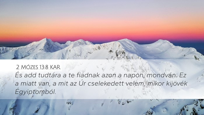 2 Mózes 13:8 KAR Bible Verse Image