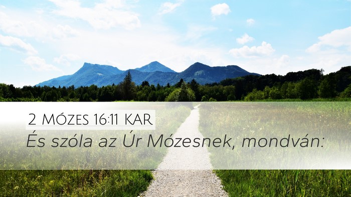 2 Mózes 16:11 KAR Desktop Wallpaper - És szóla az Úr Mózesnek, - Desktop Bible Verse Wallpaper