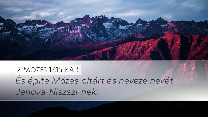 2 Mózes 17:15 KAR Bible Verse Image