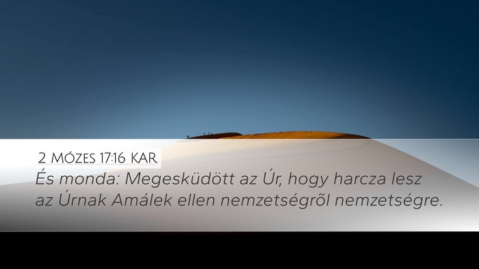 2 Mózes 17:16 KAR Bible Verse Image