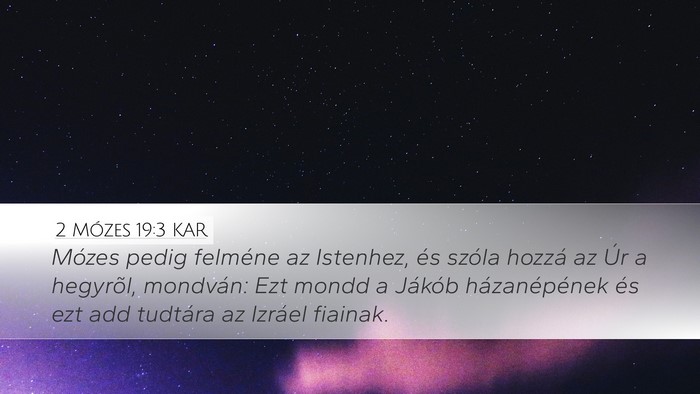2 Mózes 19:3 KAR Bible Verse Image