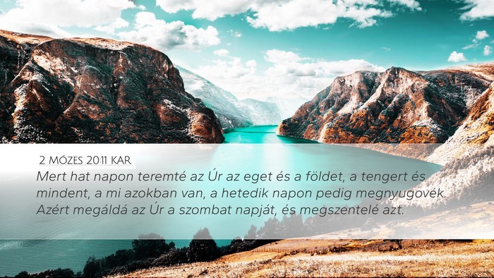 2 Mózes 20:11 KAR Bible Verse Image