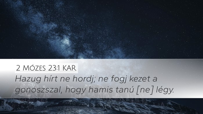 2 Mózes 23:1 KAR Bible Verse Image
