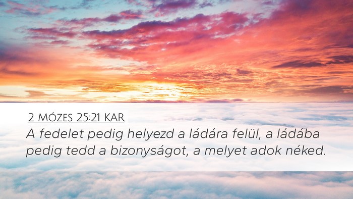 2 Mózes 25:21 KAR Bible Verse Image