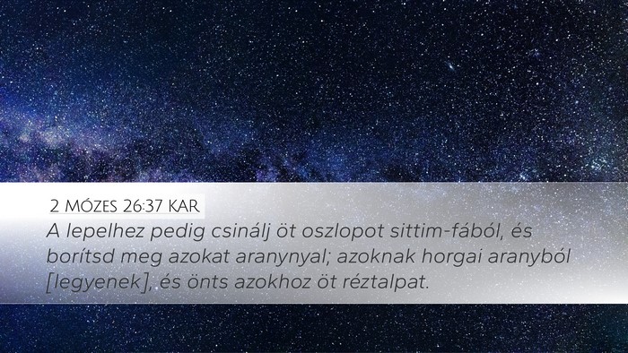 2 Mózes 26:37 KAR Bible Verse Image