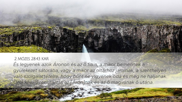 2 Mózes 28:43 KAR Bible Verse Image