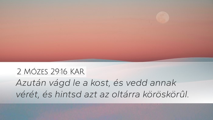 2 Mózes 29:16 KAR Bible Verse Image
