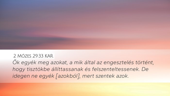 2 Mózes 29:33 KAR Bible Verse Image