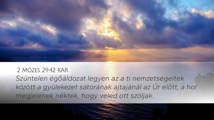2 Mózes 29:42 KAR Bible Verse Image