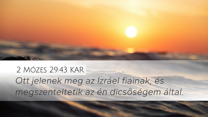 2 Mózes 29:43 KAR Bible Verse Image