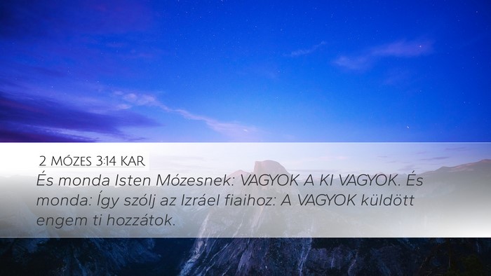 2 Mózes 3:14 KAR Bible Verse Image