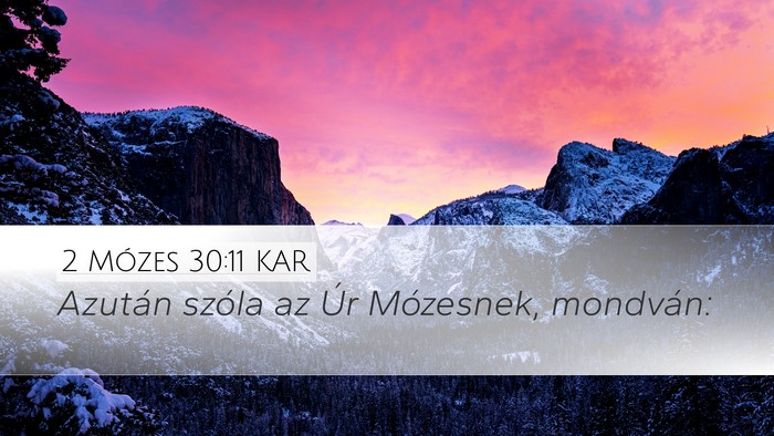 2 Mózes 30:11 KAR Bible Verse Image