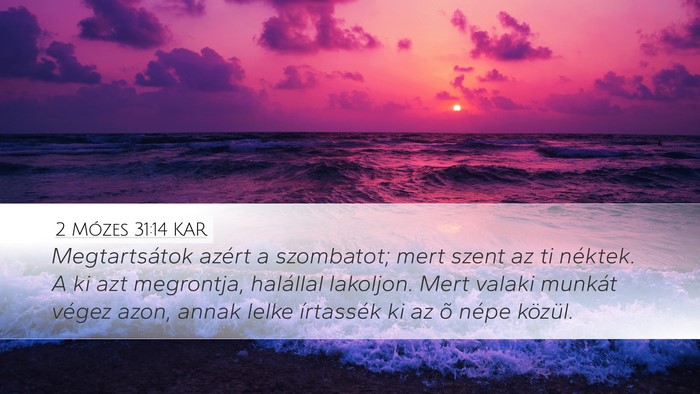 2 Mózes 31:14 KAR Bible Verse Image
