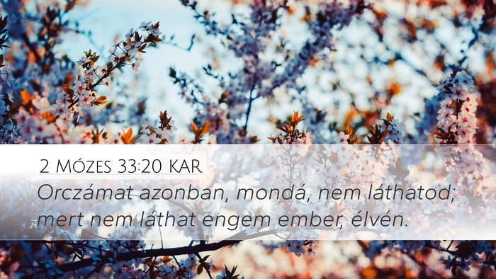 2 Mózes 33:20 KAR Bible Verse Image