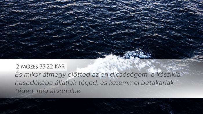 2 Mózes 33:22 KAR Bible Verse Image