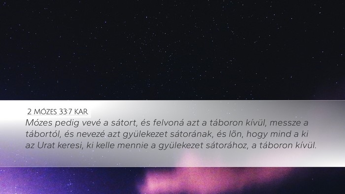 2 Mózes 33:7 KAR Bible Verse Image